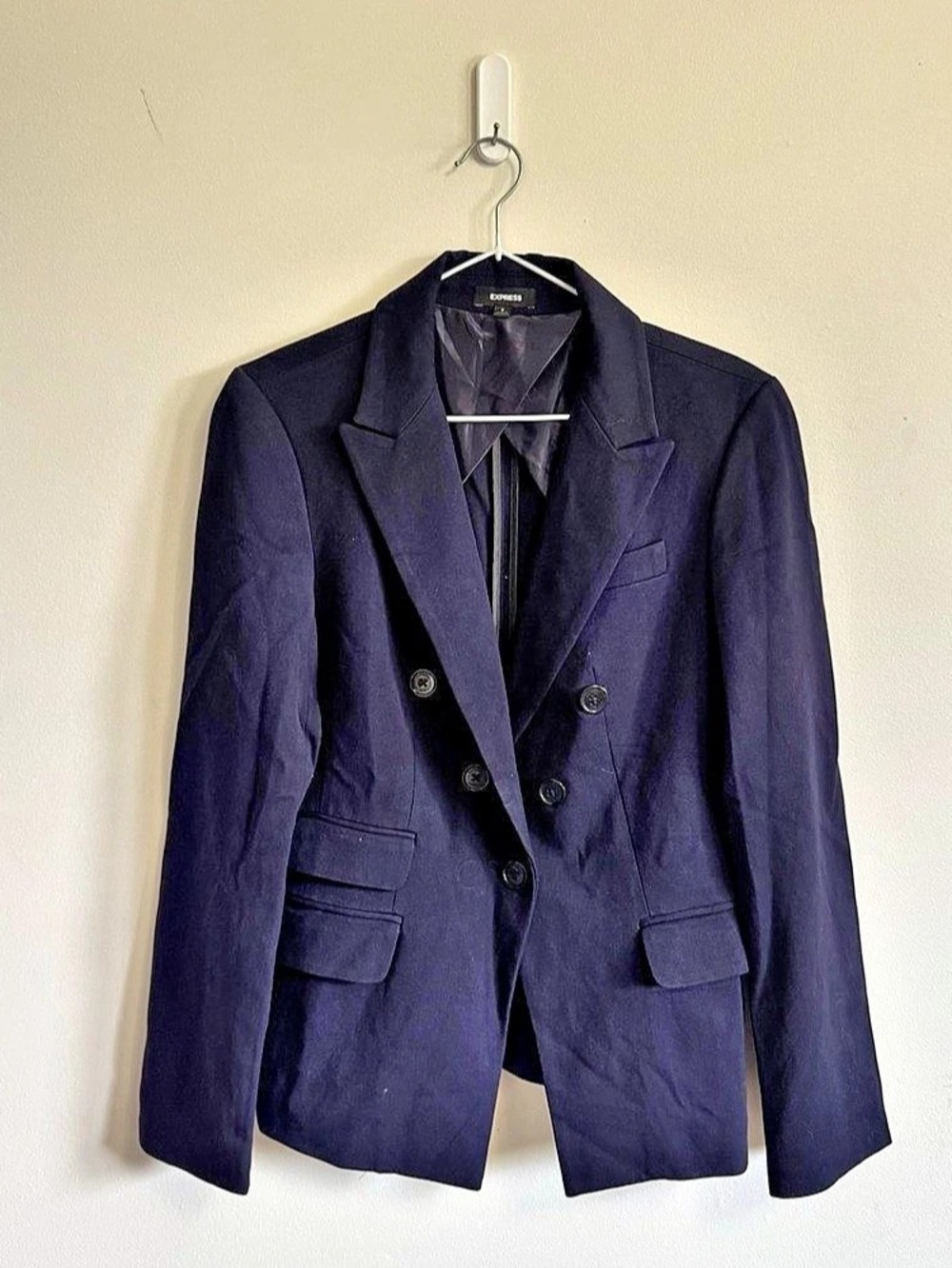 Express Black Double Breasted Blazer Blue Size 6